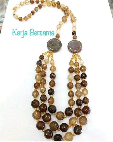 Jual Kalung Batu Akik Cutting Coklat Susu Rangkap Di Lapak Kerja