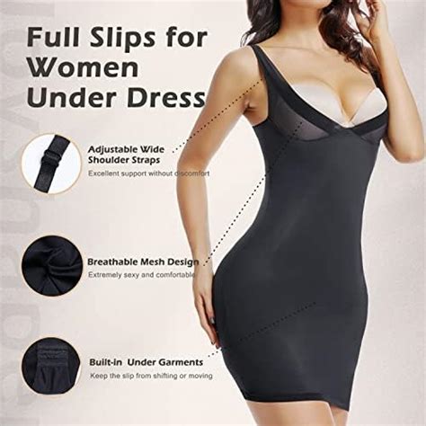 Joyshaper Full Slips For Women Under Dresses Tummy Control Body Shaper