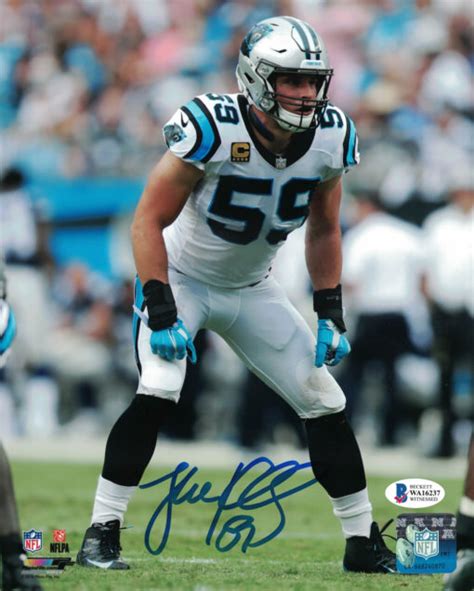 Luke Kuechly Autographedsigned Carolina Panthers 8×10 Photo Bas 25474