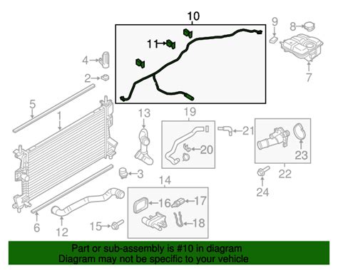 2012 2018 Ford Focus 12 Thru 18 Focus Oem Ford Radiator Coolant Overflow Reservoir Tank Hose 2