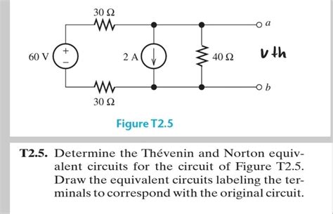 Solved Figure T2 5 2 5 Determine the Thévenin and Norton Chegg