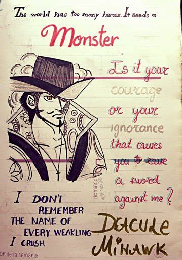 Mihawk Quotes One Piece Amino