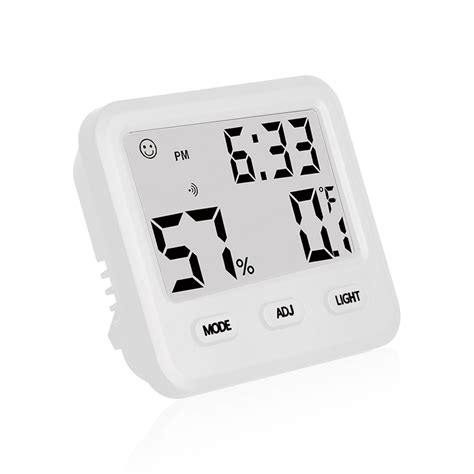 Digital Hygrometer Indoor Thermometer Temperature Humidity Gauge With Desk Clocks For Bedroom