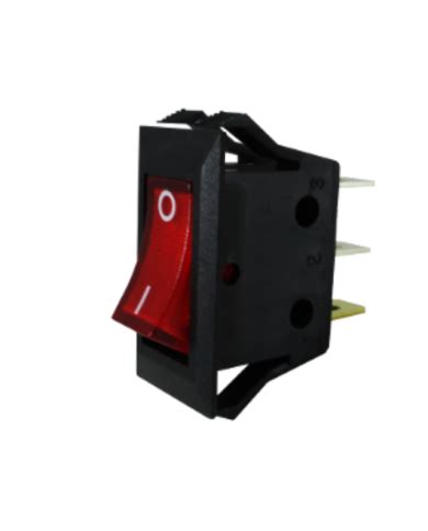 Interruptor Duplo Luminoso Unipolar Vermelho On Off