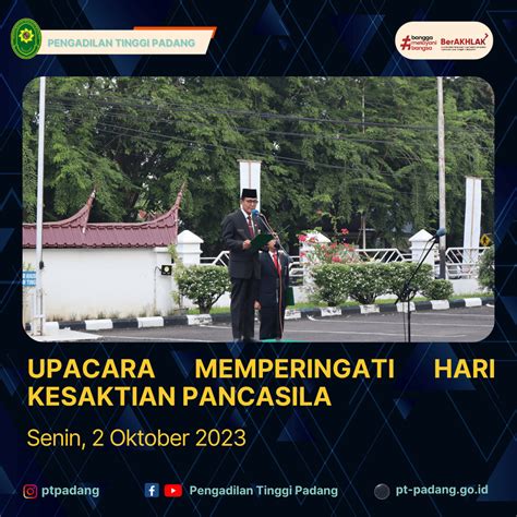 Upacara Memperingati Hari Kesaktian Pancasila Pengadilan Tinggi Padang