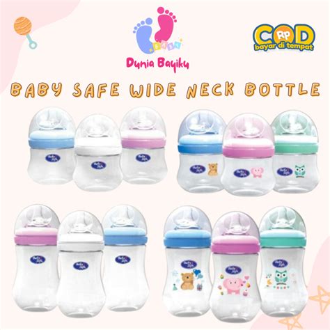 Jual Baby Safe Wide Neck Bottle Botol Susu Bayi Gambar Polos Ml