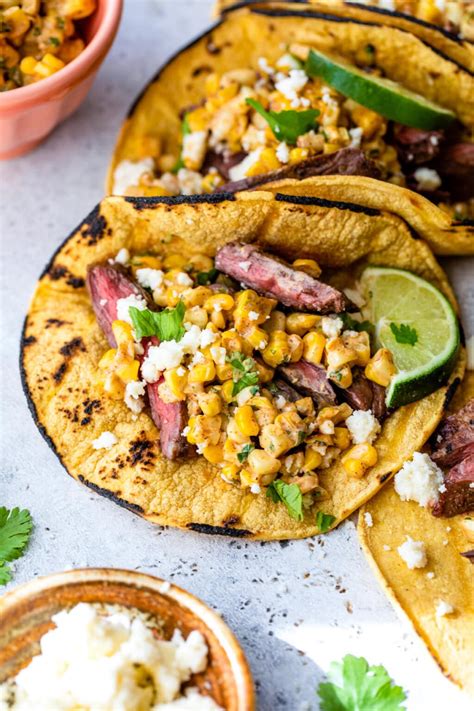 Grilled Skirt Steak and Elote Tacos - Skinnytaste