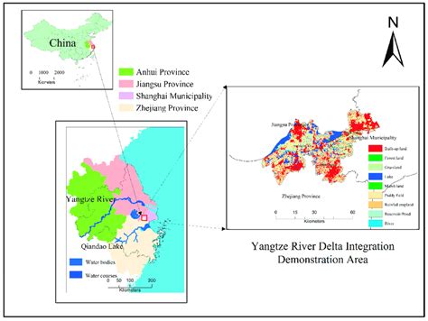 The location and land cover/use of the Yangtze River Delta Integration ...