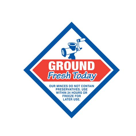 Display Labels For Butchers Ground Fresh Today Butcher Meat Label