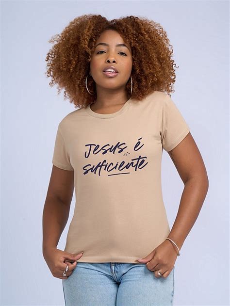 T shirt Feminina Basic Jesus é suficiente Rabisco Use Presente de