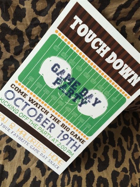 DIY Football Game Day Party Invitations to Invite Over All - Etsy