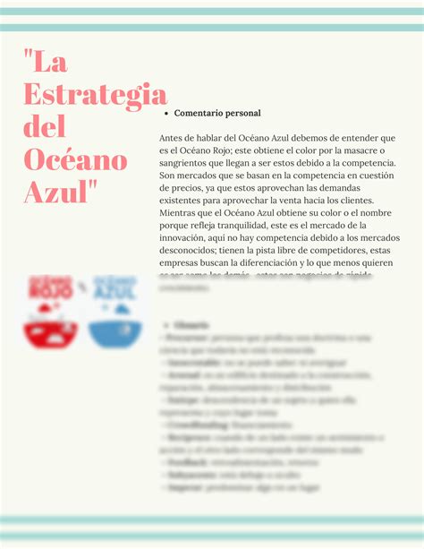 SOLUTION La Estrategia Del Oc Ano Azul Studypool