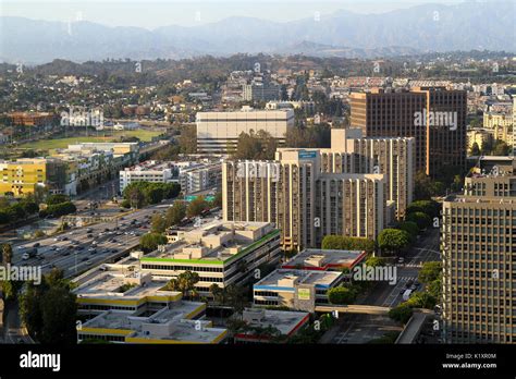 A View From The Westin Bonaventure Hotel Of Downtown Los Angeles