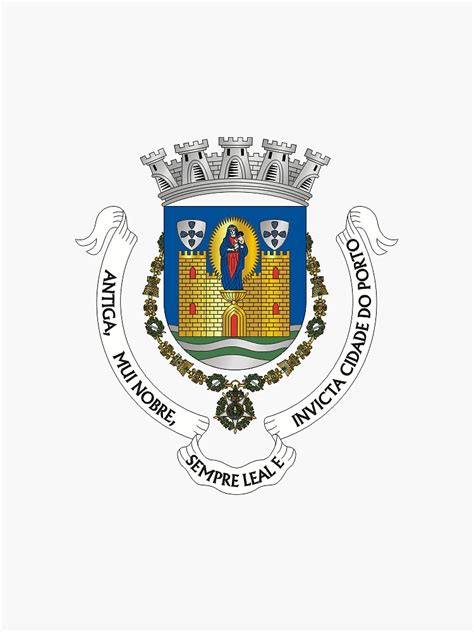 Coat Of Arms Of Porto Portugal Sticker By Tonbbo Redbubble