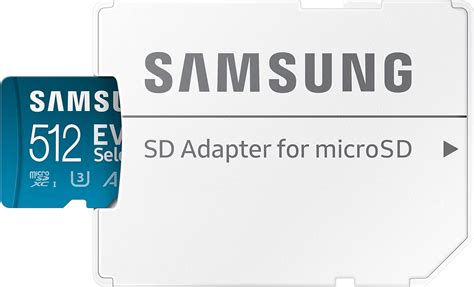 Buy SAMSUNG EVO Select Micro SD Memory Card Adapter 512GB MicroSDXC