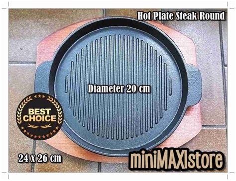 Promo Piring Hot Plate Piring Teppanyaki Hot Plate Steak Bbq Round 20 Cm Diskon 23 Di