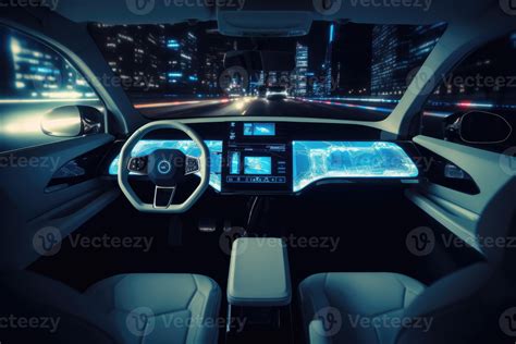 AI Generated Modern smart car technology intelligent system. Navigator ...