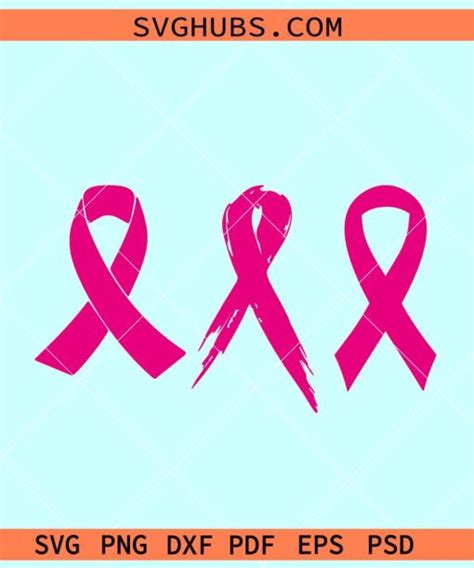 Cancer Awareness Ribbons Svg Pink Ribbons Svg Cancer Ribbons Svg