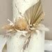 Natural Dried Spear Palm Ruscus Thistle Flower Cake Arrangement Flower