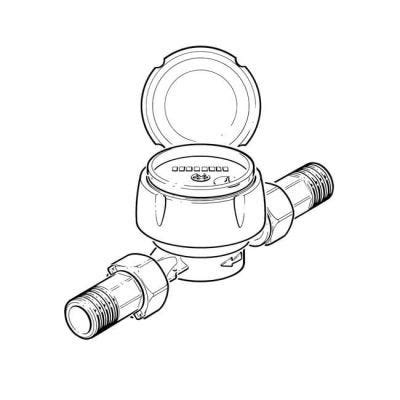 Single Jet Hot Water Meter