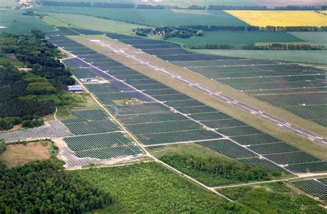 Neuhardenberg Von Oben Solarpark Solarkraftwerk Und