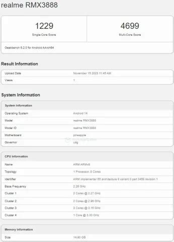 Ini Bocoran Skor Geekbench 6 Realme GT 5 Pro Jagat Gadget