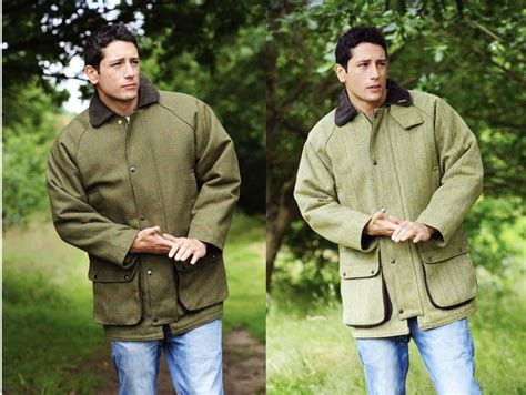 Mens Classic Derby Tweed Quilted Heavy Weight Field Country Wear Jacket