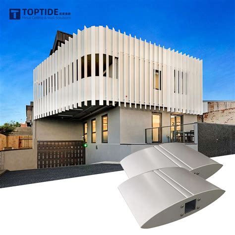 Aluminum Airfoil Blade Aluminium Louver Blades Prefabricated Fixed Sun