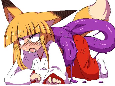 Rule 34 Animated Color Foxgirl On Top Painful Purple Slime Sakifox Slime Tentacle 3538053