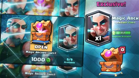 Opening X9 New Magic Archer Kings Chest Offers Clash Royale Best Magic Archer Chest Opening