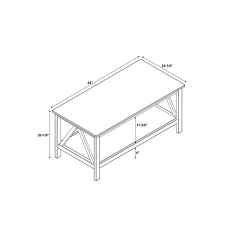 Linon Titian Wood Coffee Table In Driftwood Homesquare