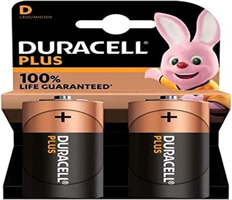 Duracell Plus Lr20 15v Alkaline Batterie D2 Mono Mn1300 Torcia 2er Pack