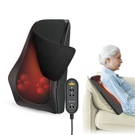 COMFIER Back Massager with Heat,3D Deep Kneading Shiatsu Neck and Back