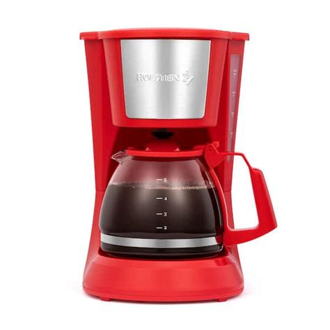 Holstein Housewares Everyday 5 Cup Red Coffee Maker Hh 0914701r The Home Depot