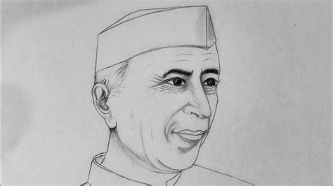 Jawaharlal Nehru Pencil Sketch