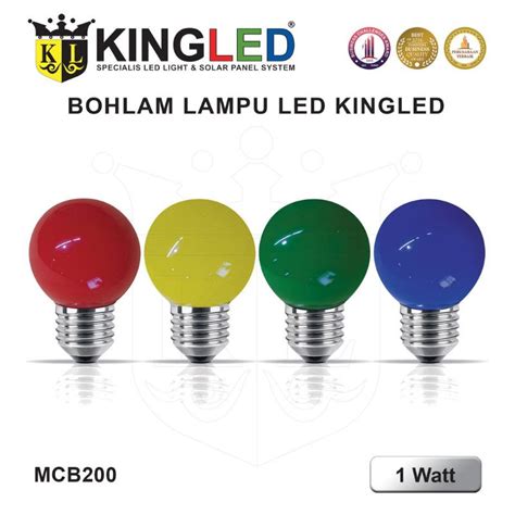 Jual lampu LED bohlam warna warni 1 Watt LED bulb | Shopee Indonesia