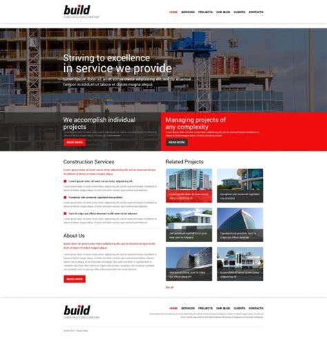 Construction Company Template Responsive Joomla Template Zemez Joomla