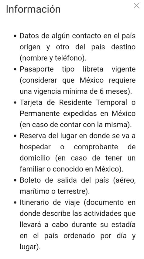 Requisitos De Entrada A México Como Turista Y Sin Visa 2022