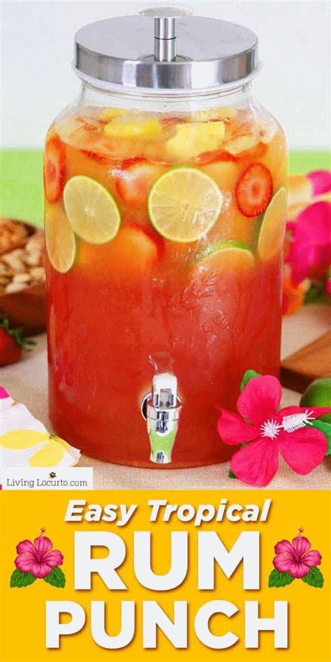 Tropical Rum Punch Rum Punch Recipes Jungle Juice Recipe Summer