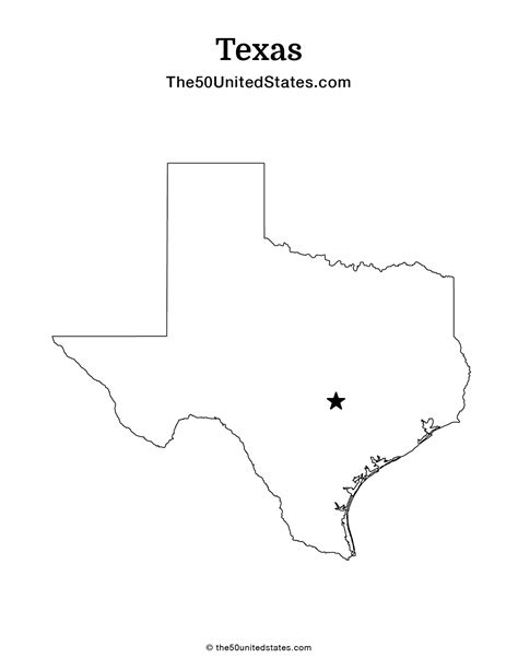 Free Printable State Map Of Texas With Cities Labeled The 50 United