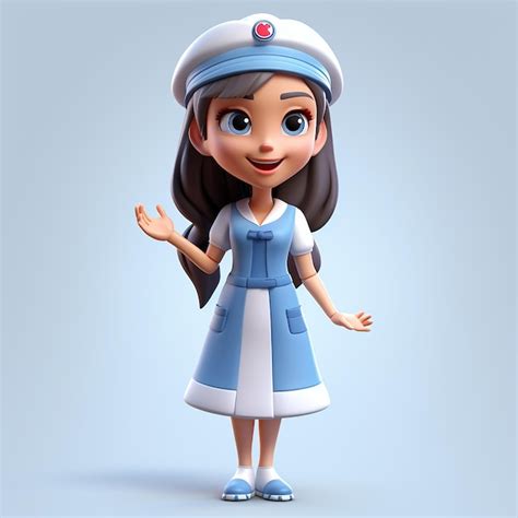 Premium Photo 3D Cartoon Nurse