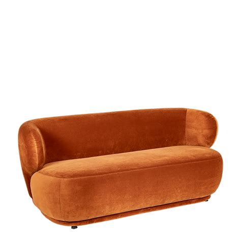 Vermietung Sofa Elton Samt Terrakotta X Cm H Cm Options