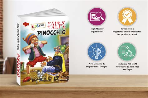 Pinocchio | Kids Board Fairy Tales | Book for Kids - Sawan Books