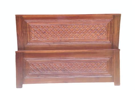 Brown Teak Wood King Size Cot Headboard For Home Bed Size Double At