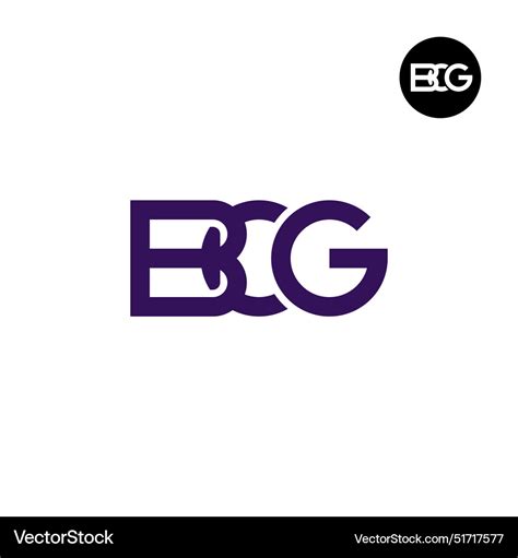 Bcg Logo Letter Monogram Design Royalty Free Vector Image