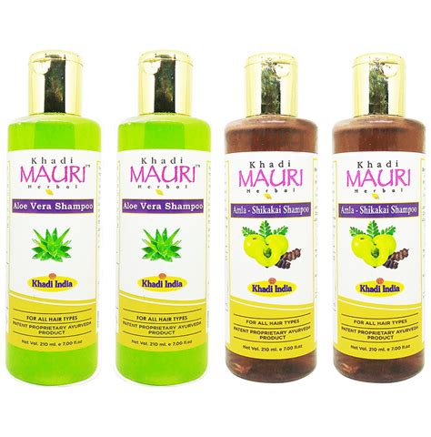 Khadi Mauri Herbal Combo Pack Of Aloe Vera Amla Shikakai Shampoo