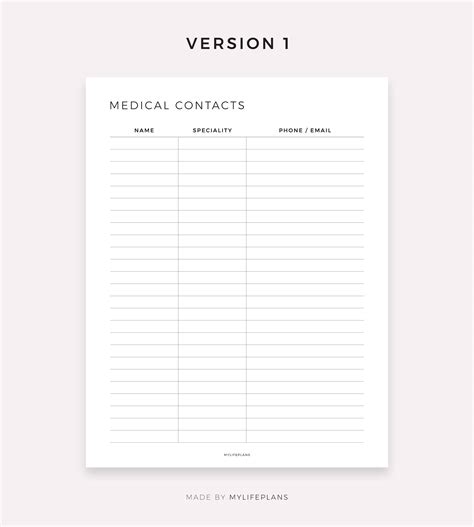 Digital Doctor Visits Tracker, Compatible with Goodnotes, Notability, Ipad