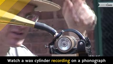 Watch a wax cylinder recording on a phonograph [video] - Alltop Viral