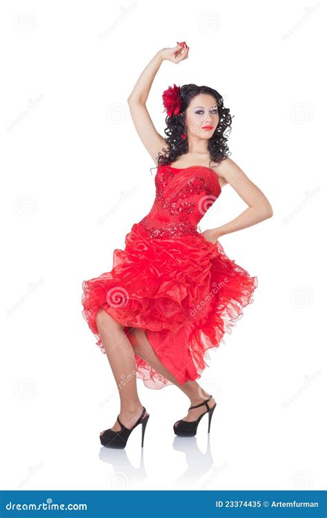 Belle Femme Espagnole Dans Une Robe Rouge Image Stock Image Du Plaisir Danseur 23374435