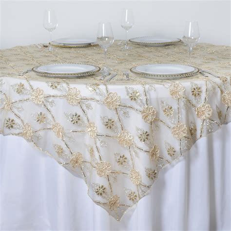 Amazon Wedding Linens Inc 85 Square Embroidered Organza Sheer